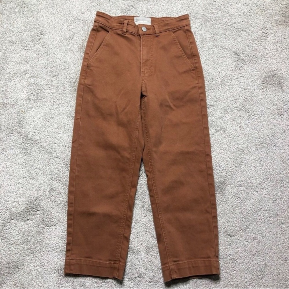EVERLANE Straight Leg Crop (Short) in Cocoa Brown Size 2